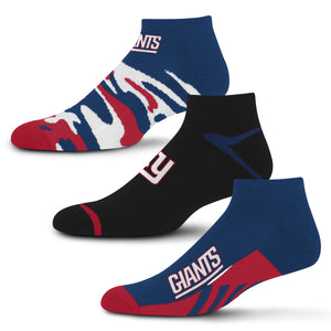 New York Giants Camo Boom No Show Socks 3 Pack