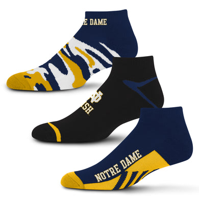 Notre Dame Fighting Irish Camo Boom No Show Socks 3 Pack