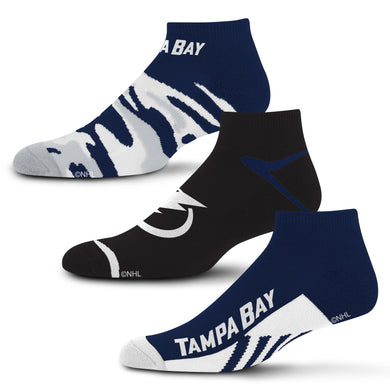 Tampa Bay Lightning Camo Boom No Show Socks 3 Pack