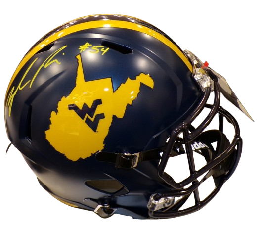 Zach Frazier West Virginia Mountaineers Signed Country Roads Full Size Helmet