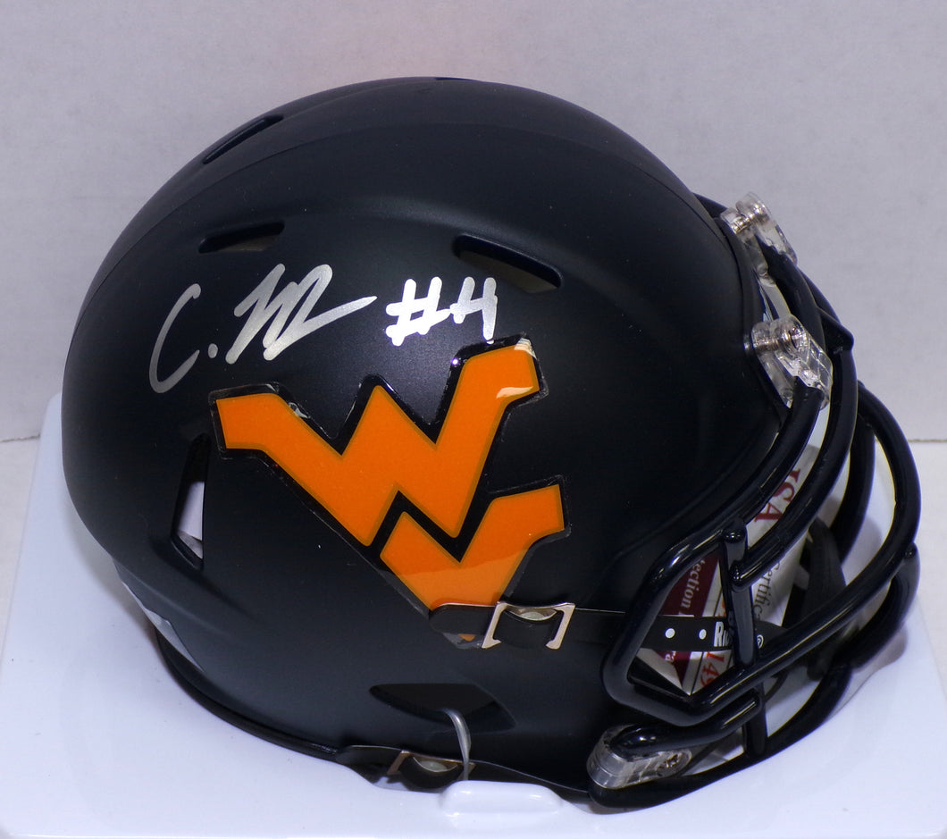 CJ Donaldson WVU Mountaineers Signed WVU Speed Mini Helmet JSA