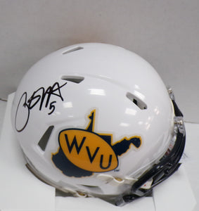 Pat White West Virginia Mountaineers Signed WVU Throwback Mini Helmet 