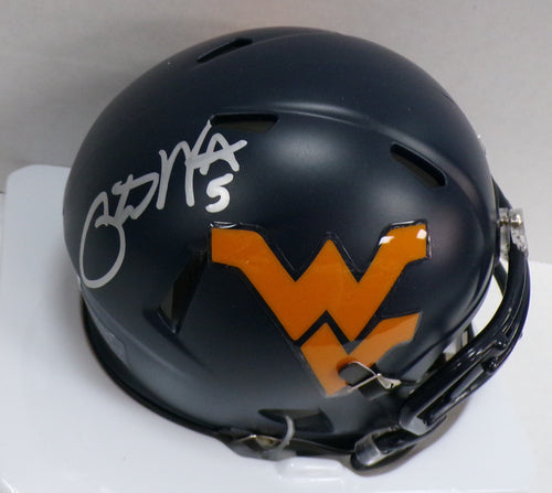 Pat White West Virginia Mountaineers Signed WVU Mini Helmet