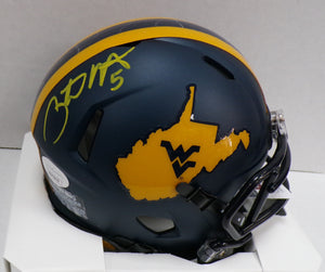 Pat White West Virginia Mountaineers Signed WVU Country Roads Mini Helmet