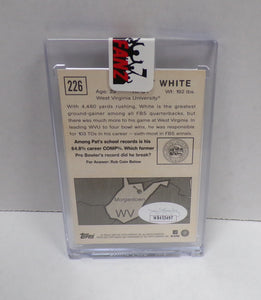 Pat White 2009 Topps Magic RC Eat Shit Pitt ! Auto JSA