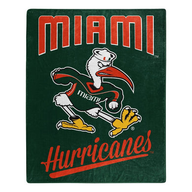 Miami Hurricanes Plush Throw Blanket -  50