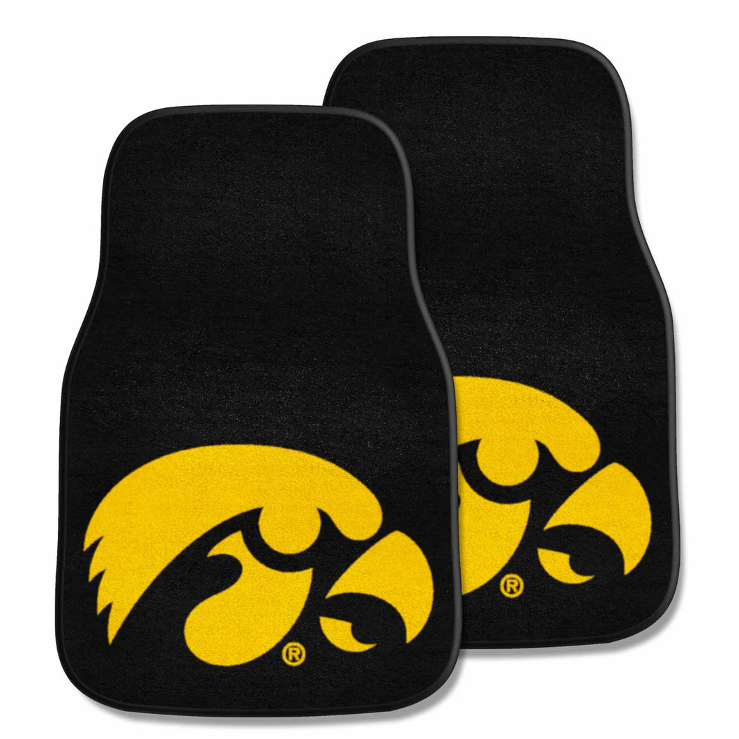 Iowa Hawkeyes 2-piece Carpet Car Mats - 18