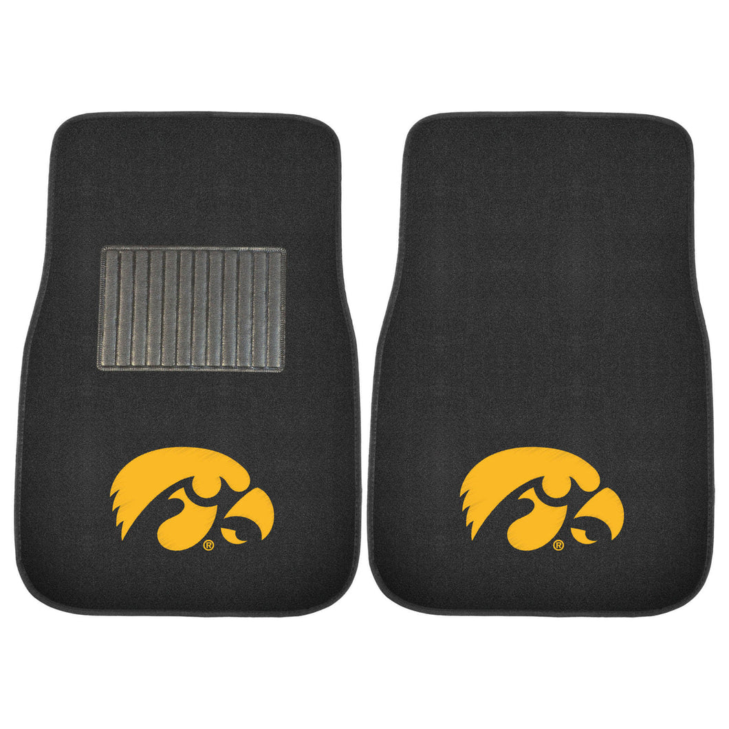Iowa Hawkeyes 2-Piece Embroidered Car Mat Set - 17