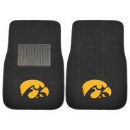 Iowa Hawkeyes 2-Piece Embroidered Car Mat Set - 17"x25.5"