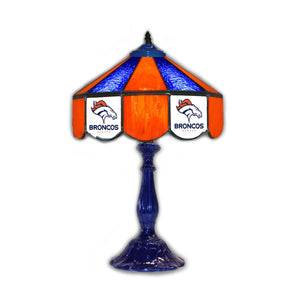 Denver Broncos Glass Table Lamp - 21"