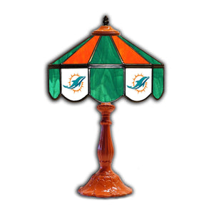 Miami Dolphins Glass Table Lamp - 21"