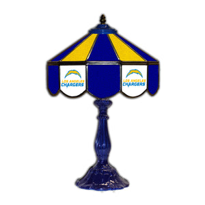 Los Angeles Chargers Glass Table Lamp - 21"