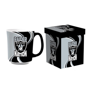 Las Vegas Raiders 14oz Ceramic Coffee Mug with Matching Box