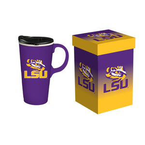 LSU Tigers 17oz. Travel Coffee Mug with Gift Box