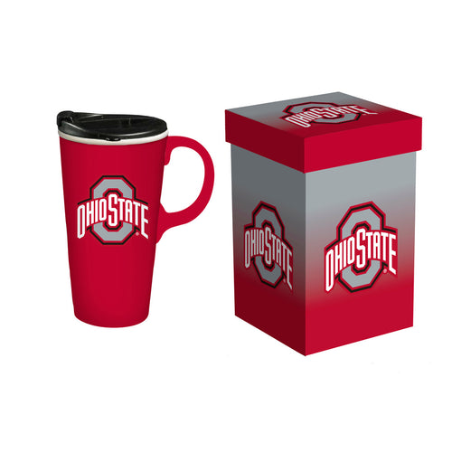 Ohio State Buckeyes 17oz. Travel Coffee Mug with Gift Box