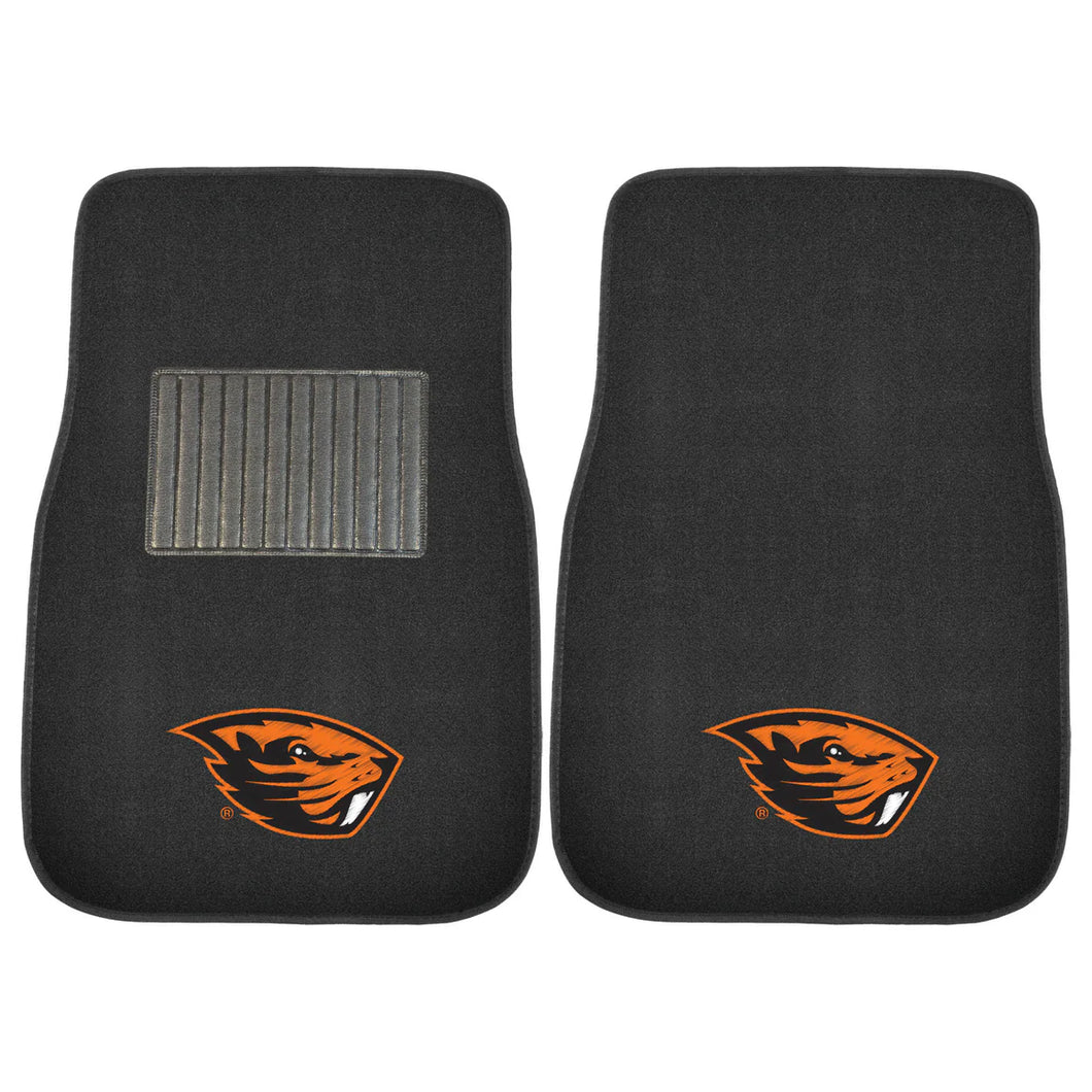 Oregon State Beavers 2-Piece Embroidered Car Mat Set - 17