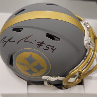 Zach Frazier Pittsburgh Steelers Slate Signed Mini Helmet JSA
