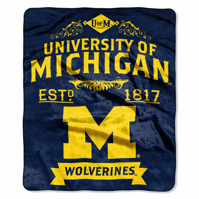 Michigan Wolverines Plush Throw Blanket -  50