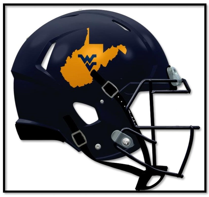 West Virginia Mountaineers Navy Blue Country Roads Full Size Replica Helmet