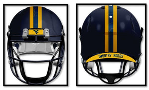 West Virginia Mountaineers Navy Blue Country Roads Full Size Replica Helmet