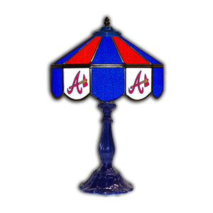 Atlanta Braves Glass Table Lamp - 21"