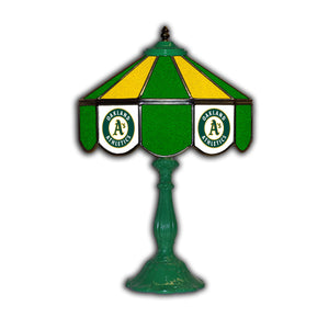 Oakland Athletics Glass Table Lamp - 21"