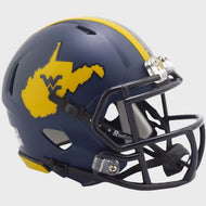 West Virginia Mountaineers Navy Blue Country Roads Speed Mini Helmet
