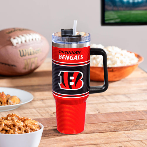 Cincinnati Bengals 40oz Stainless Steel Canyon Cup w/ Straw 