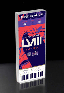 Super Bowl LVIII 3D BlockArt Commemorative Ticket
