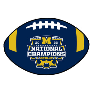 Michigan Wolverines 2023 CFP National Champions Football Rug - 21"x32"