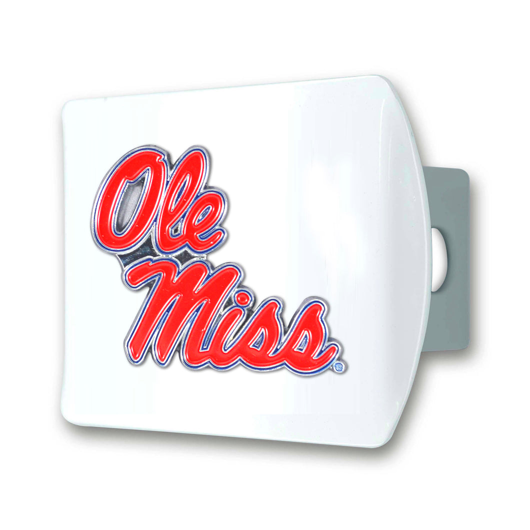 Ole Miss Rebels White Hitch Cover