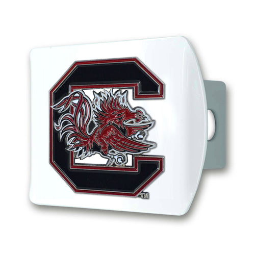 South Carolina Gamecocks White Hitch Cover