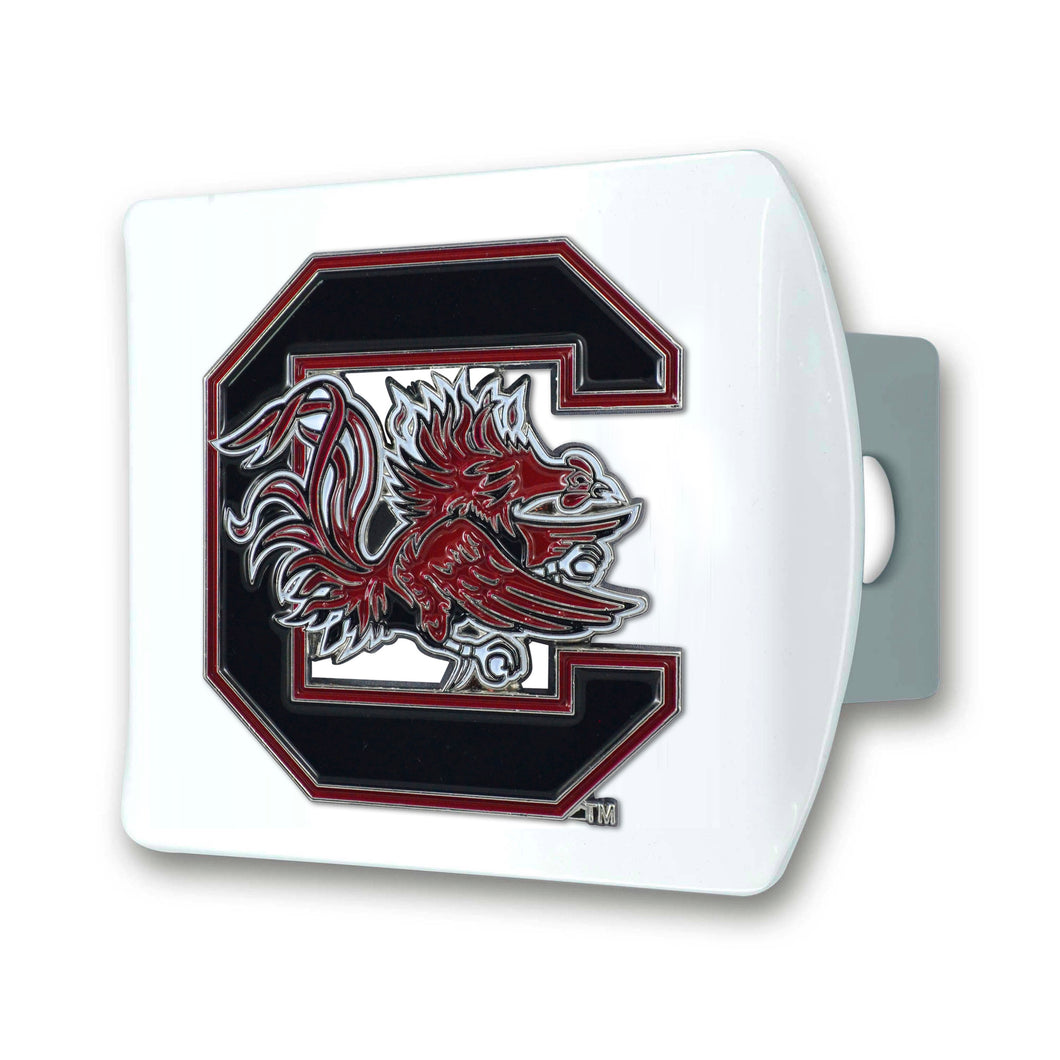 South Carolina Gamecocks White Hitch Cover