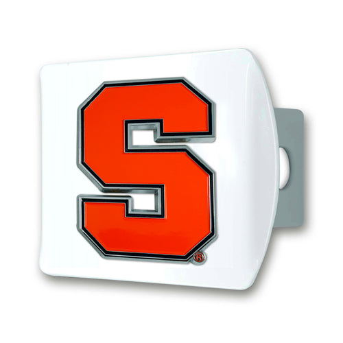 Syracuse Orange White Hitch Cover