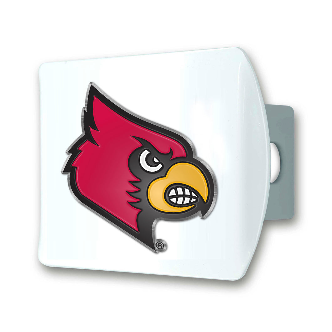 Louisville Cardinals White Hitch Cover