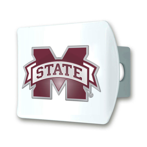 Mississippi State Bulldogs White Hitch Cover
