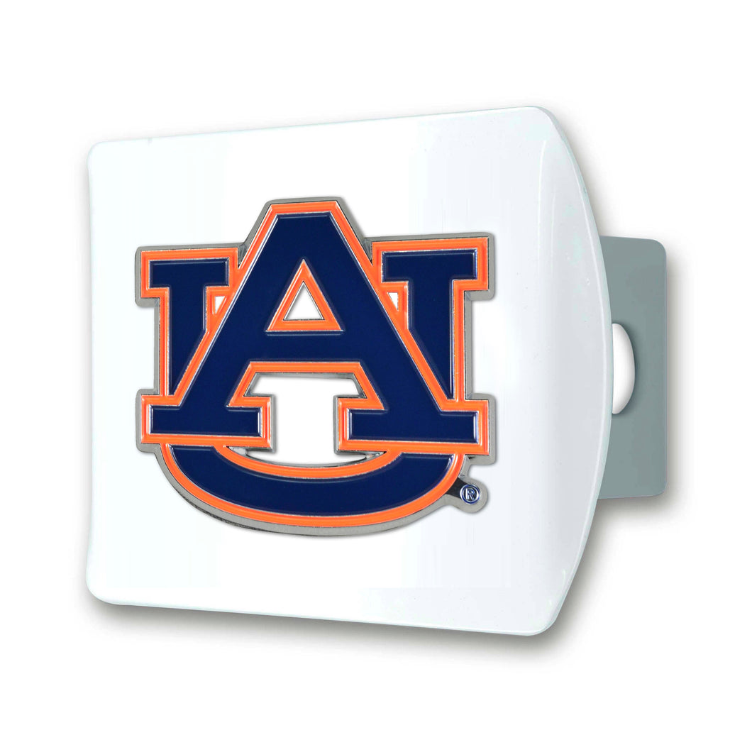 Auburn Tigers White Hitch Cover