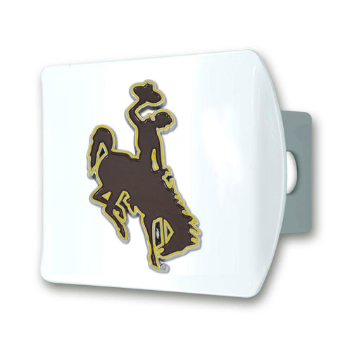 Wyoming Cowboys White Hitch Cover