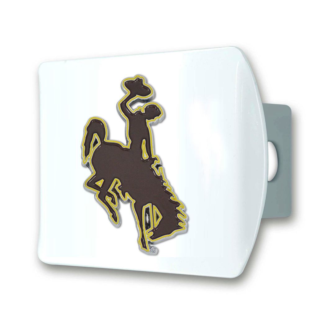 Wyoming Cowboys White Hitch Cover