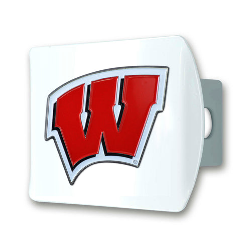 Wisconsin Badgers White Hitch Cover