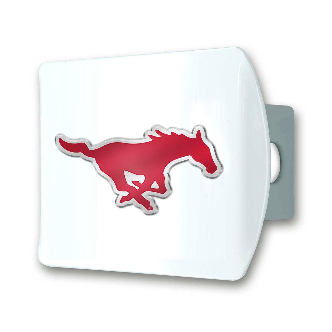 SMU Mustangs White Hitch Cover