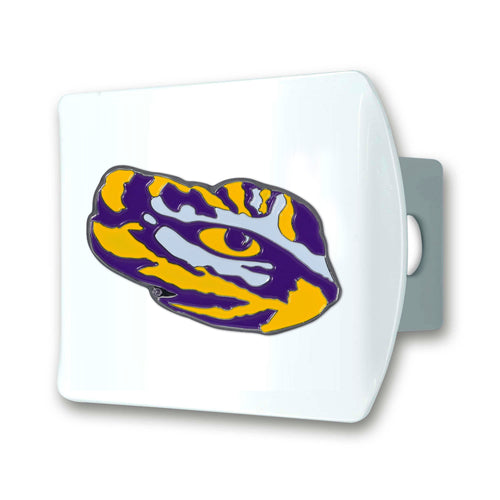 LSU Tigers White Hitch Cover