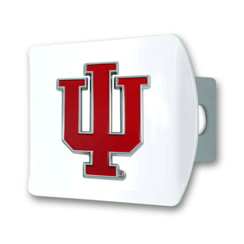 Indiana Hoosiers White Hitch Cover