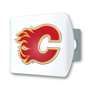 Calgary Flames White Hitch Cover