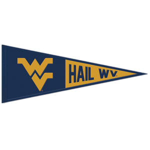 West Virginia Mountaineers Wool Pennant - 13"x32" HAIL WV
