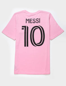 Lionel Messi Inter Miami CF Youth Pink Name and Number Player Tee