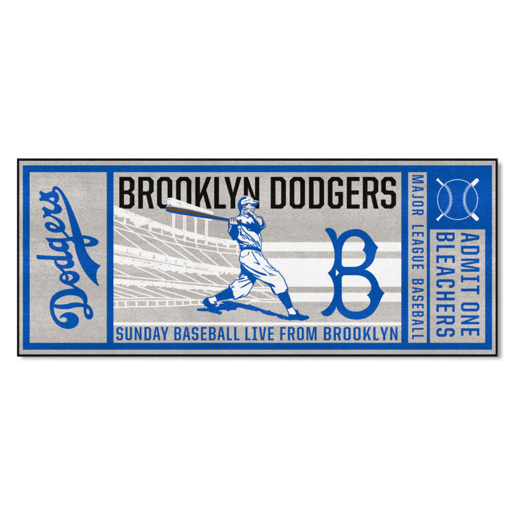 Brooklyn Dodgers Ticket Runner - 30
