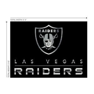 Las Vegas Raiders Chrome Rug - 4'x6'