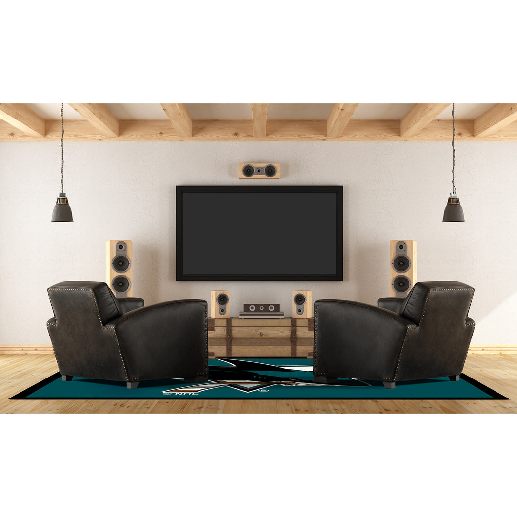 San Jose Sharks Spirit Rug - 6'X8'