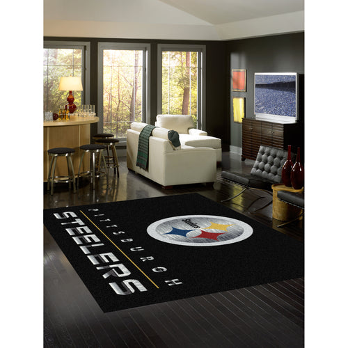 Pittsburgh Steelers Chrome Rug - 8'x11'